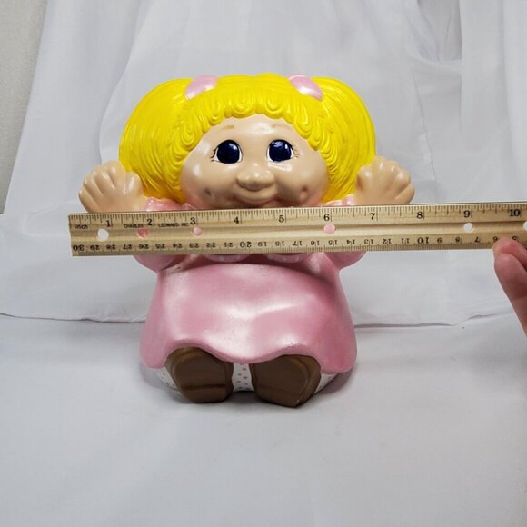 Cabbage Patch Kids Ceramic Figure hand painted Pink Blonde Girl 7.5 inches Tall - Picture 12 of 12